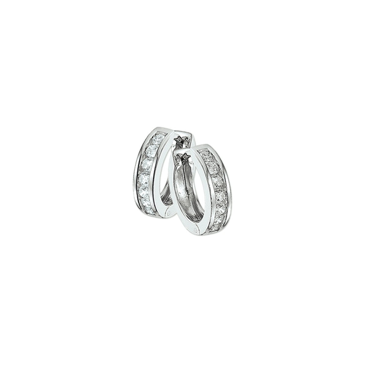 Fantasy Collection Oorbellen zirkonia 14,5 mm zilver