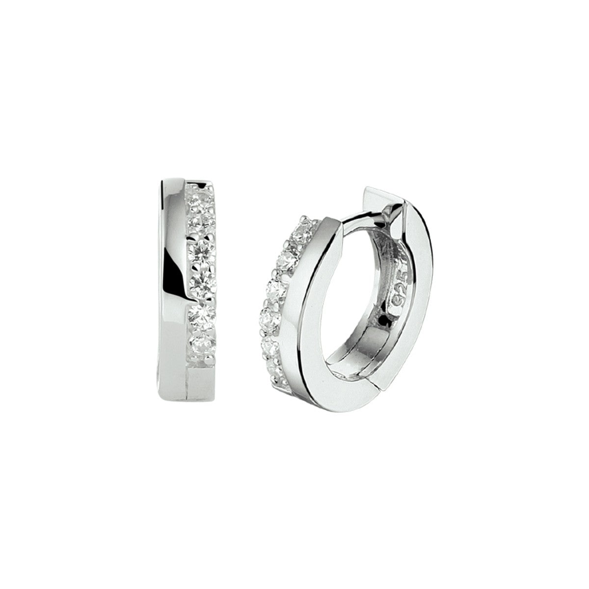 Fantasy Collection Oorbellen zirkonia zilver