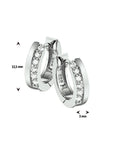 Zilver Gerhodineerd Klapoorringen Zirkonia 1322195 - PansiteNederland.nl