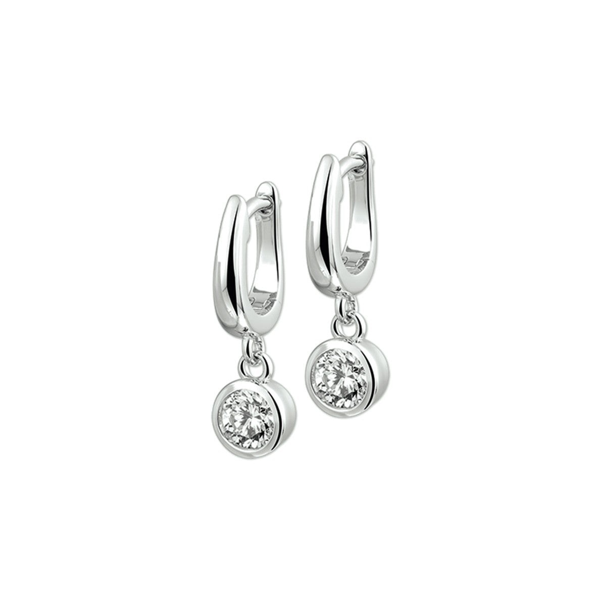 Fantasy Collection Oorbellen zirkonia zilver