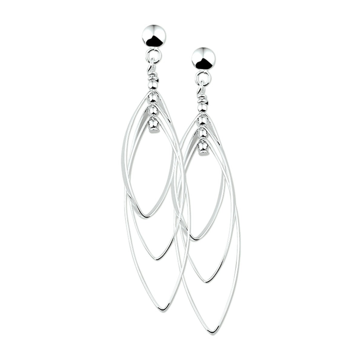 Fantasy Collection Hangende oorbellen zilver