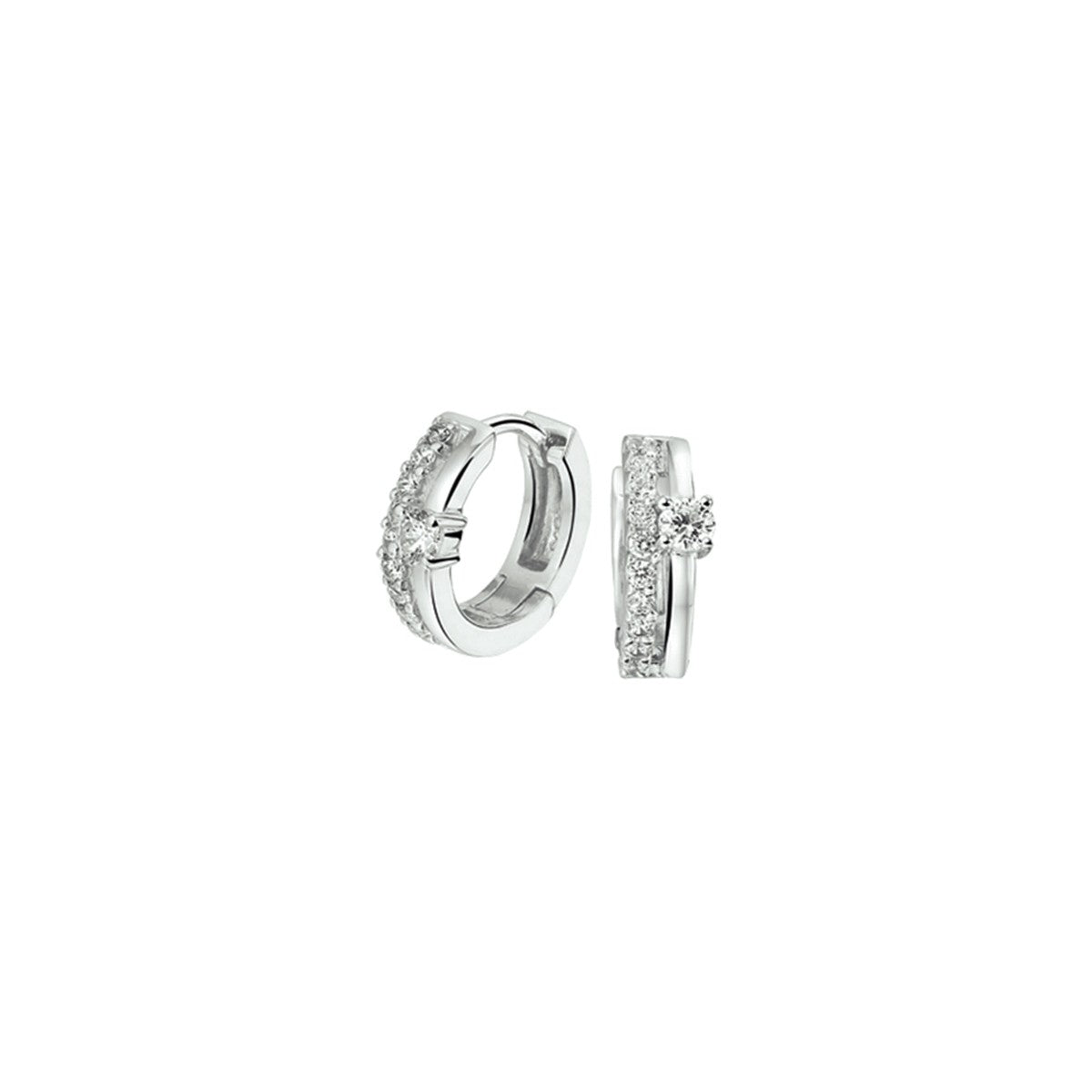 Fantasy Collection Oorbellen zirkonia zilver
