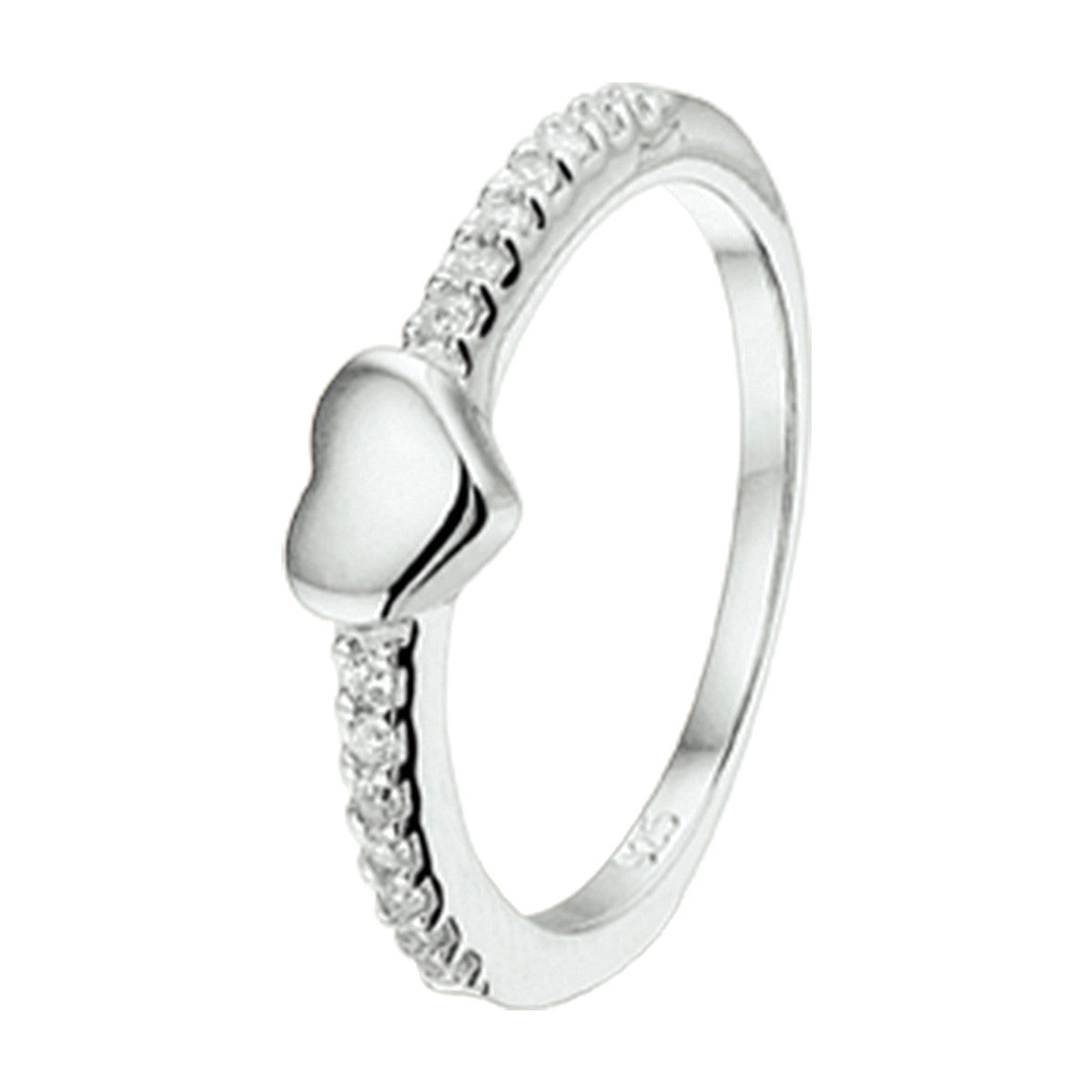 Fantasy Collection Ring hart zirkonia zilver