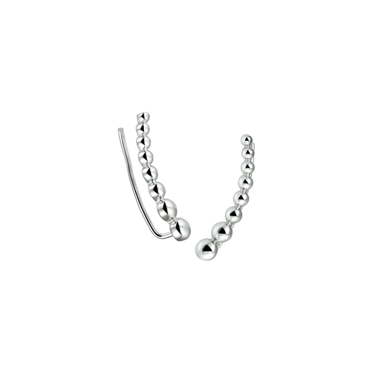 Fantasy Collection Oorschuiven zilver oorbellen