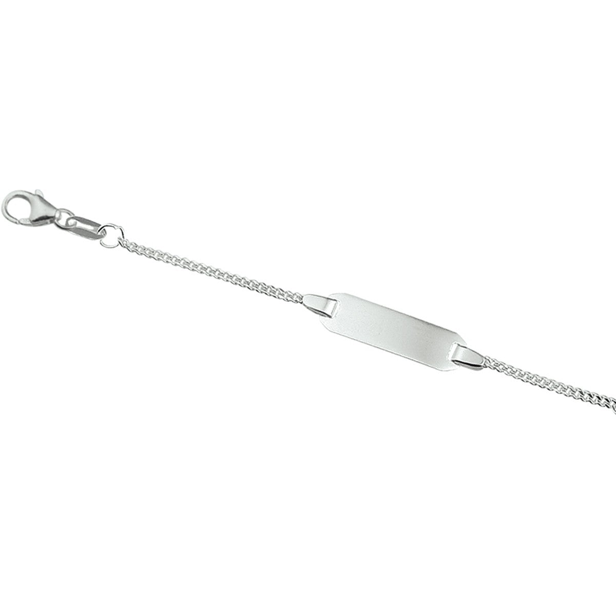 Zilver Gerhodineerd  Graveerarmband gourmet plaat 5 mm 9 - 11 cm - 1321652 - PansiteNederland.nl