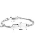 Zilver Gerhodineerd Graveerarmband hart 4,2 mm 11 - 13 cm - 1321653 - PansiteNederland.nl