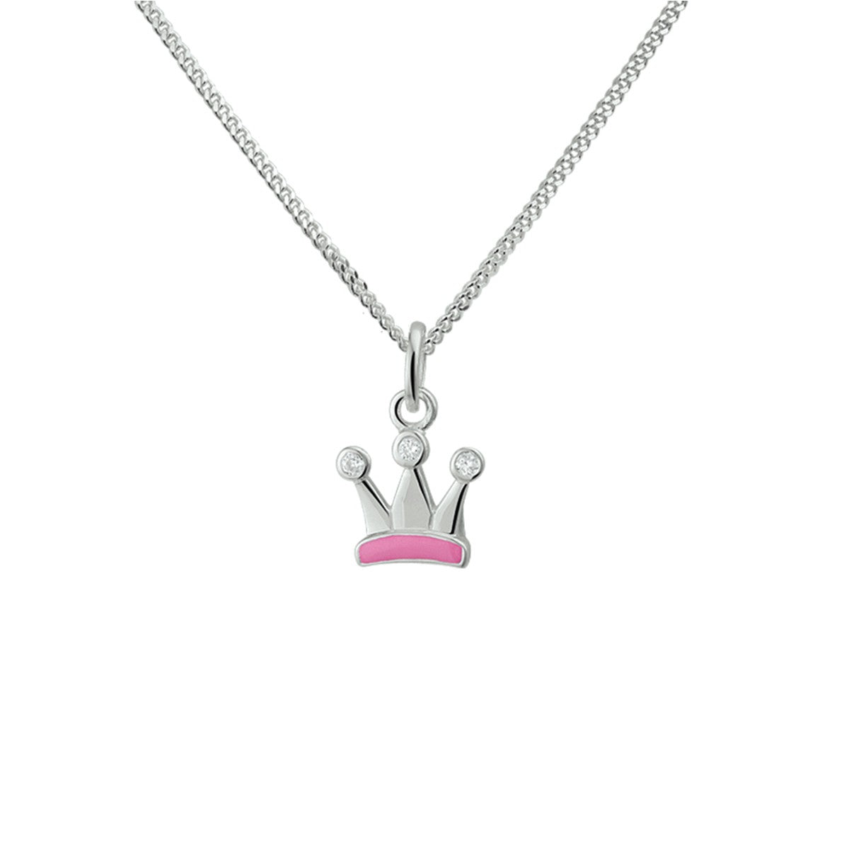 Fantasy Collection Collier kroon 36 + 4 cm zilver
