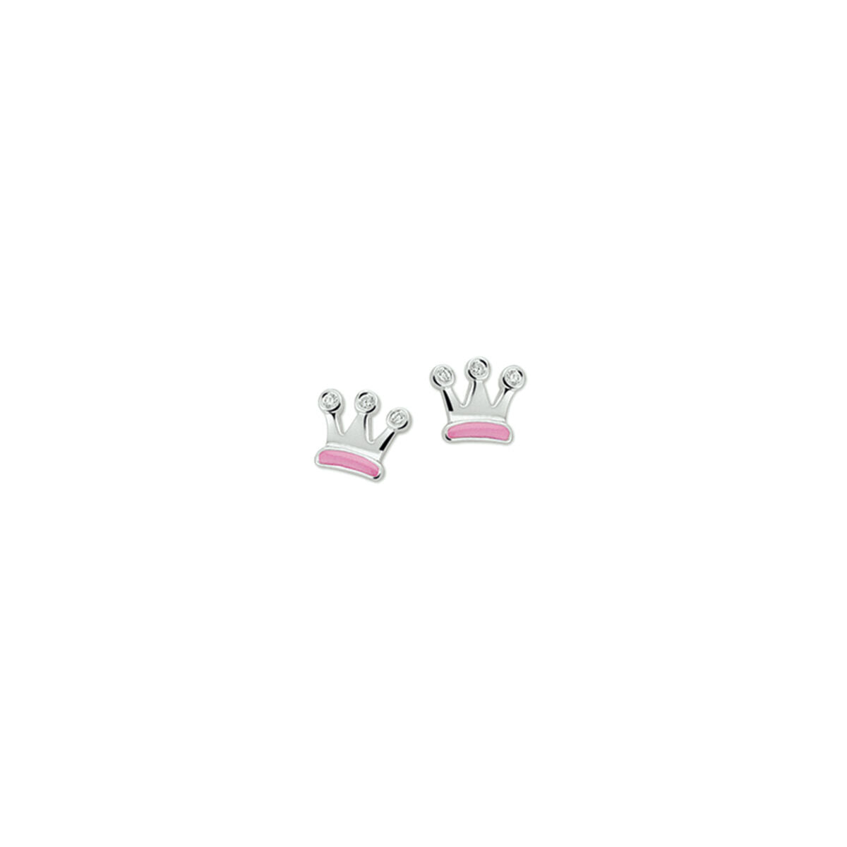 Fantasy Collection Oorbellen kroon zilver