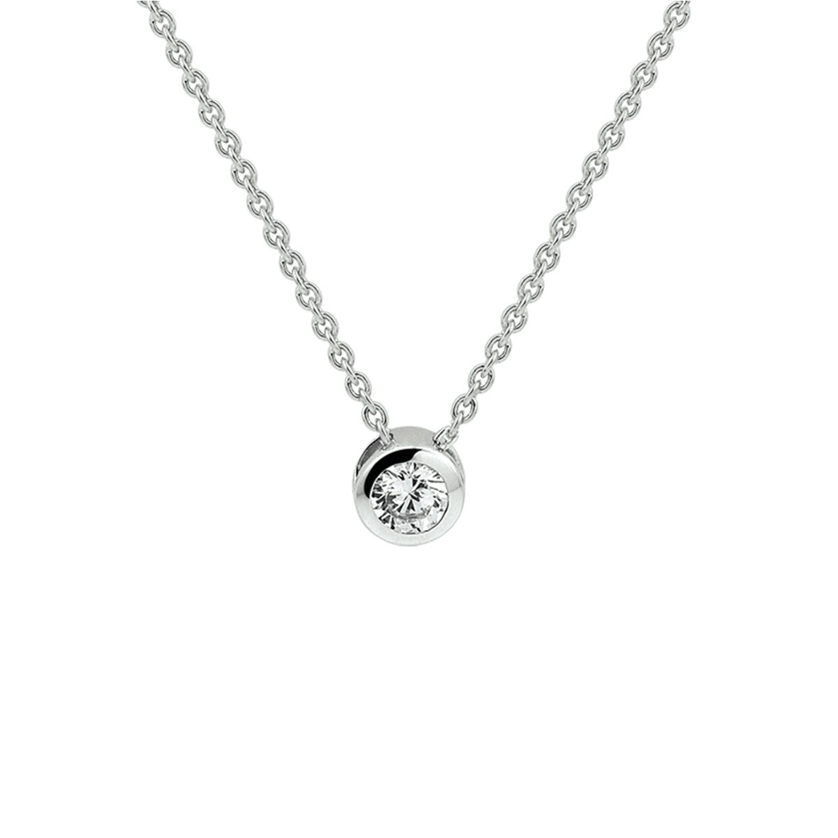 Fantasy Collection Collier zirkonia 41 + 4 cm zilver