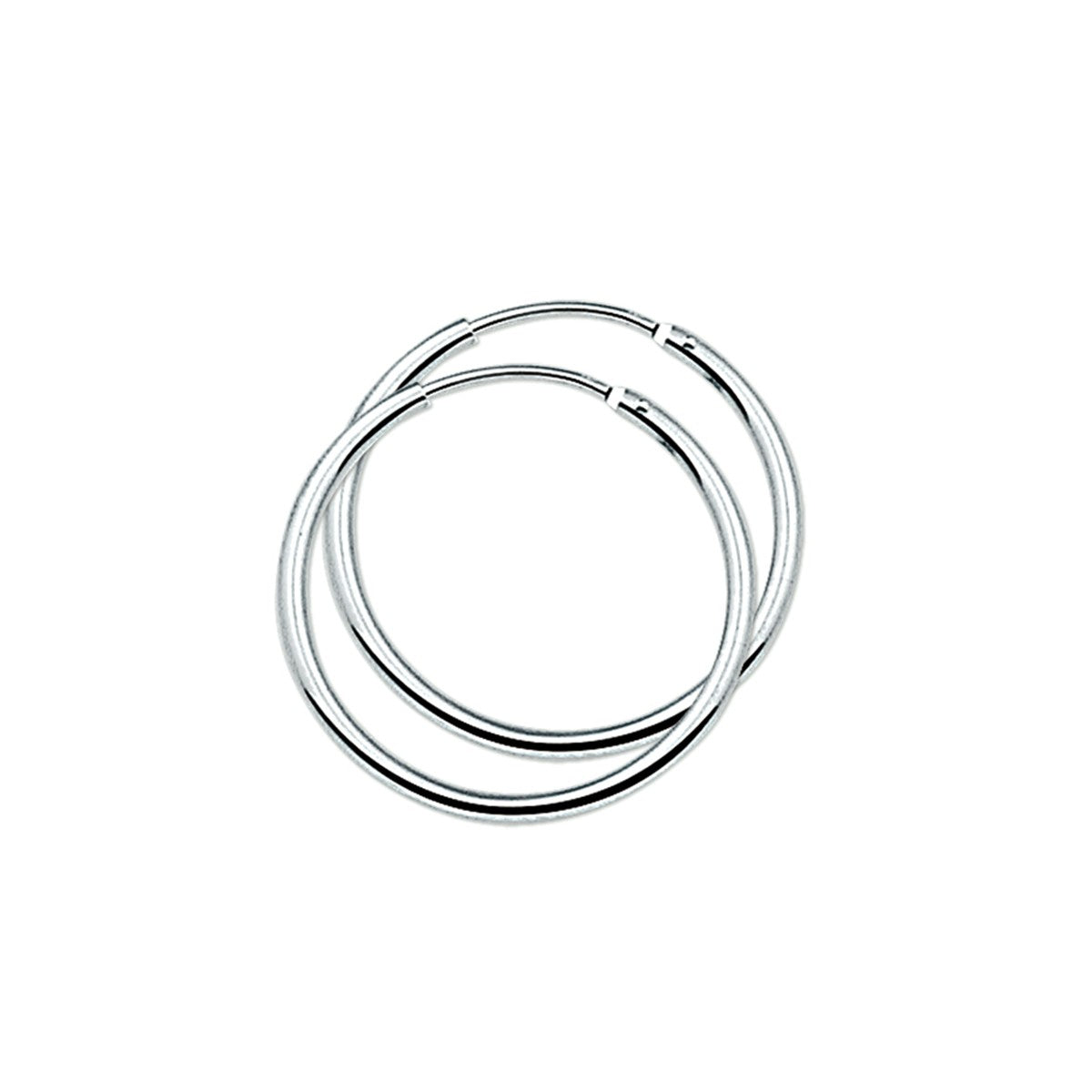 Gerhodineerde Zilveren Oorringen met Ronde Buis en Scharnier-sluiting 1322841 - PansiteNederland.nl