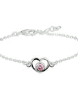 Zilver Gerhodineerd Armband Hart En Zirkonia 13 - 15 Cm 1322847 - PansiteNederland.nl