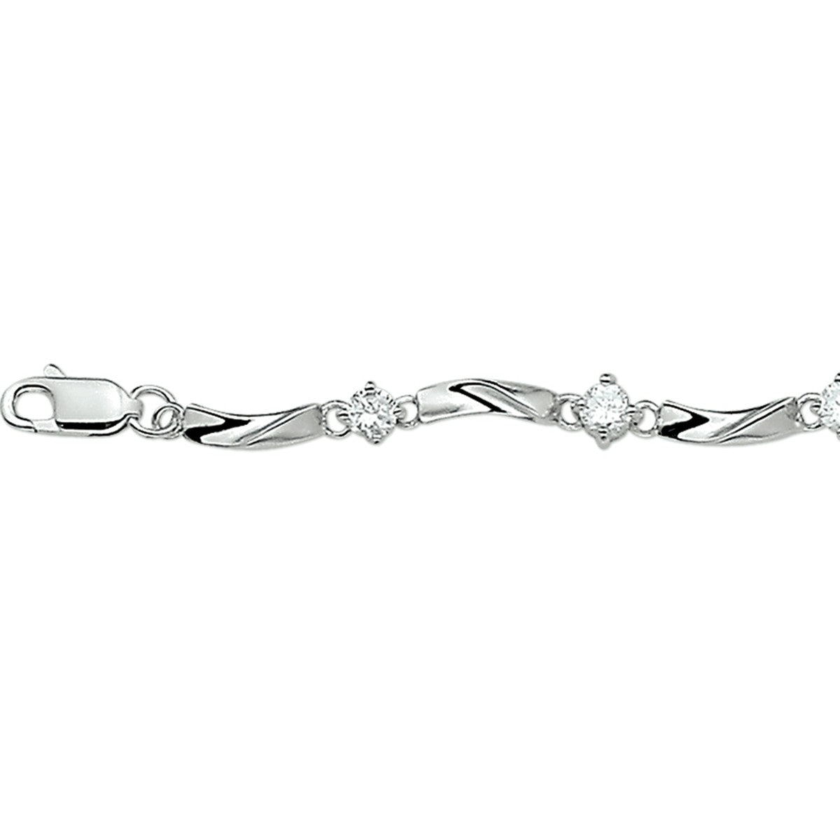 Zilveren Armband zirkonia 5,0 mm 18,5 cm - 1322361 - PansiteNederland.nl