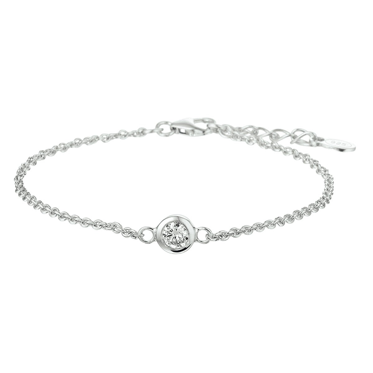 Fantasy Collection Armband zirkonia 1,7 mm 16,5 + 2,5 cm zilver - PSN1322356