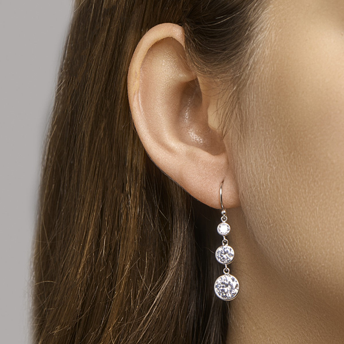 Zilveren Oorhangers zirkonia Franse haak - PSN1322879 - PansiteNederland.nl