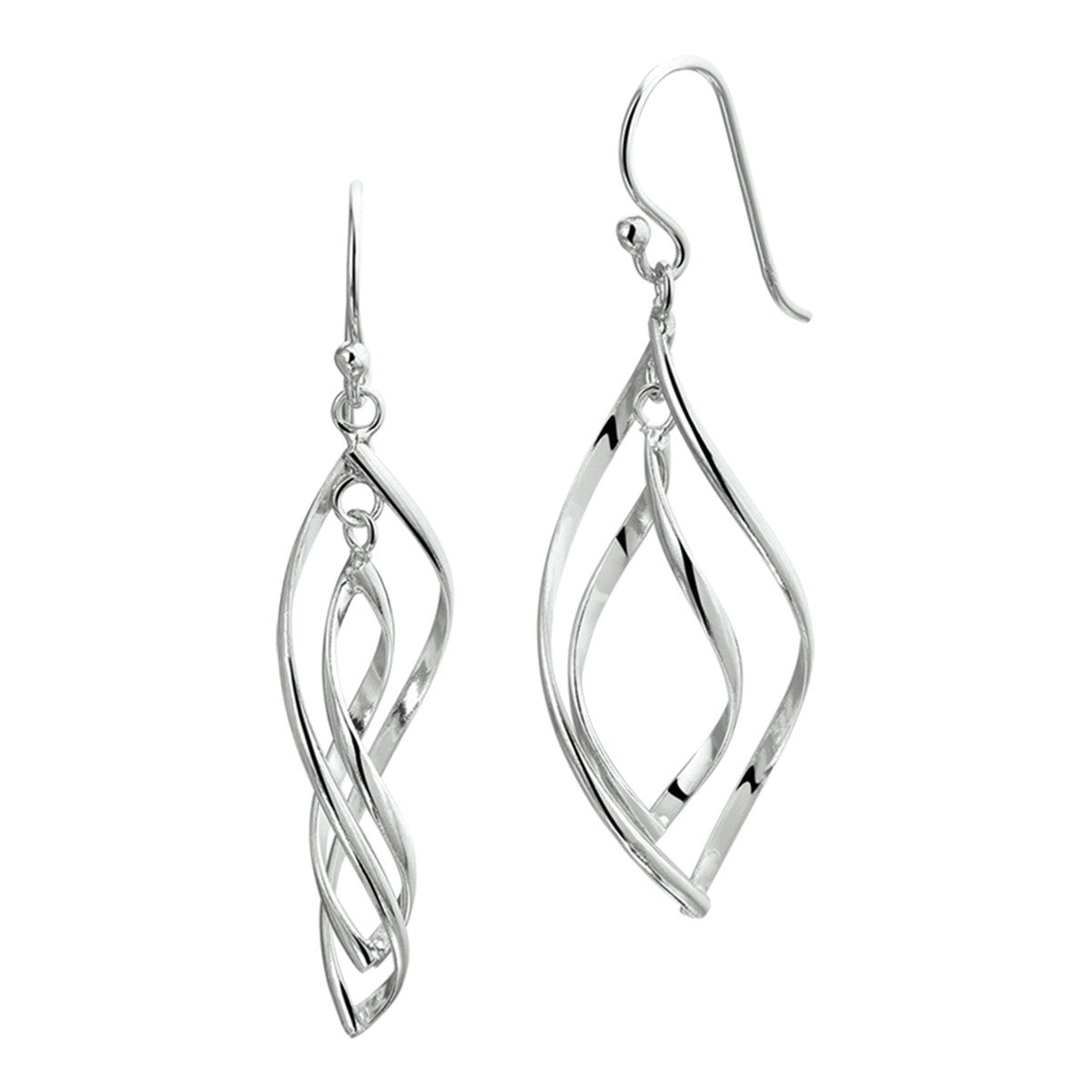 Fantasy Collection Hangende oorbellen franse haak zilver