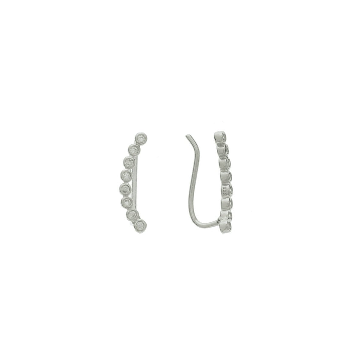 Zilveren Oorschuiven zirkonia - PSN1322897 - PansiteNederland.nl