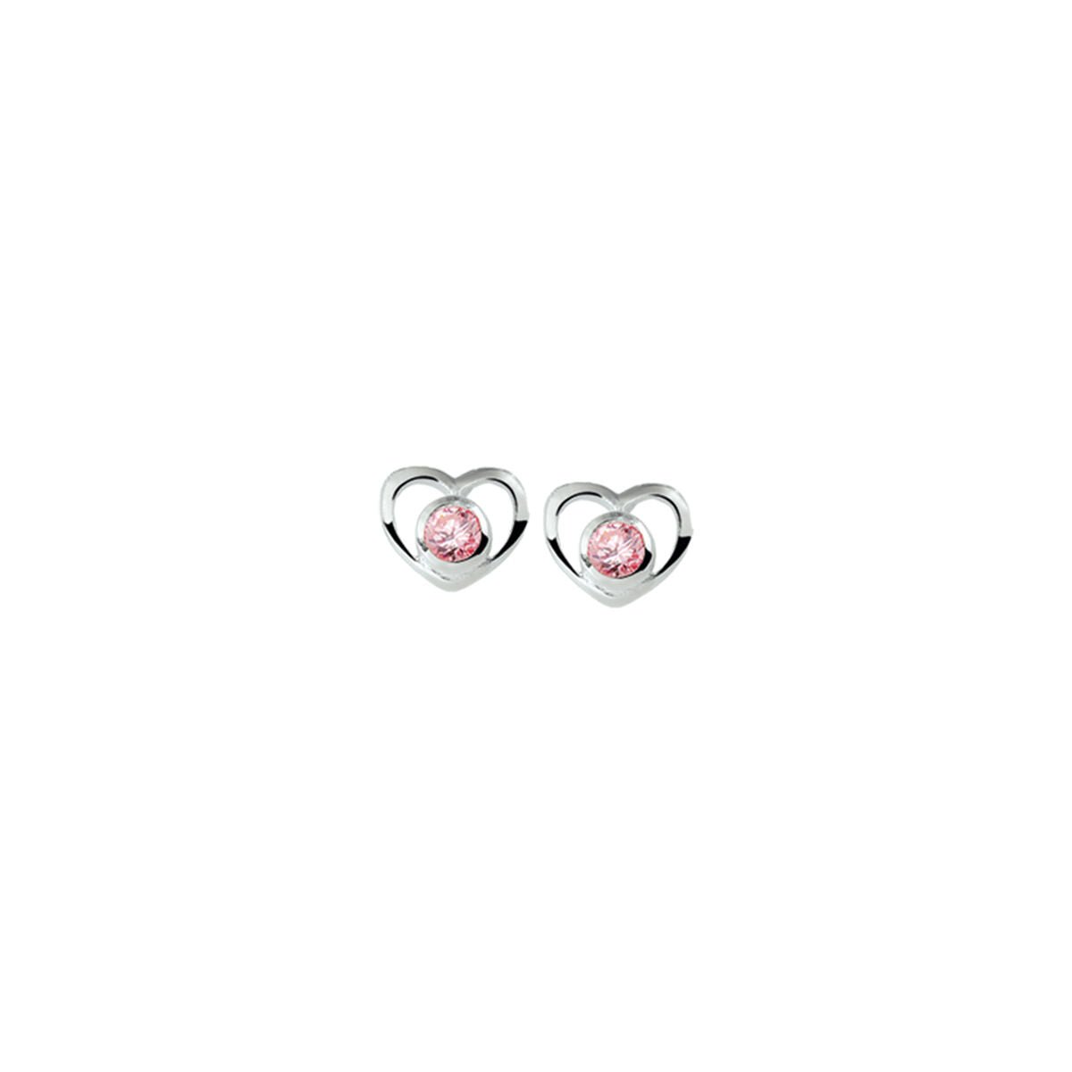 Fantasy Collection Oorbellen hart zirkonia zilver - PSN1322923