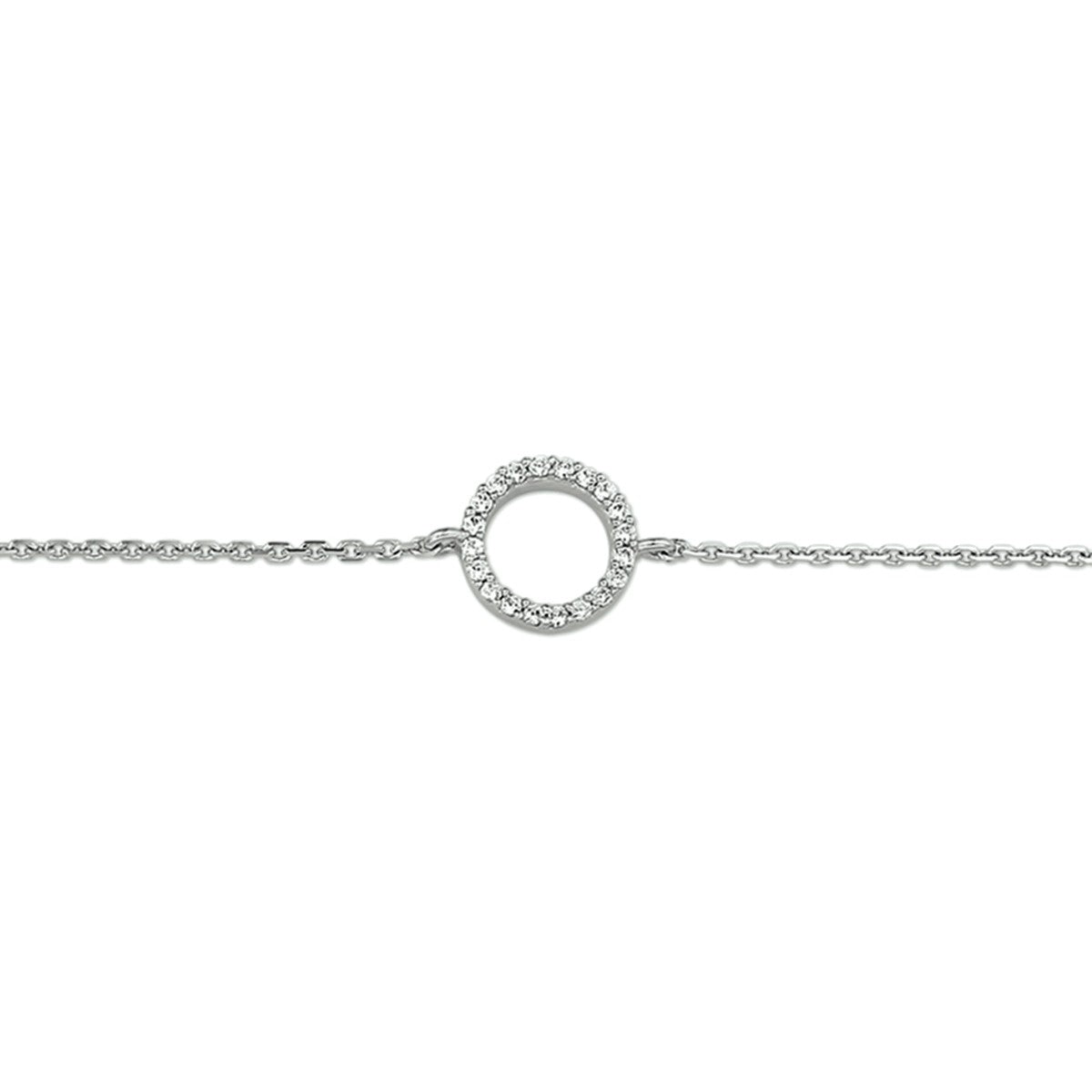 Fantasy Collection Armband zirkonia 1,0 mm 15,5 + 2,5 cm zilver