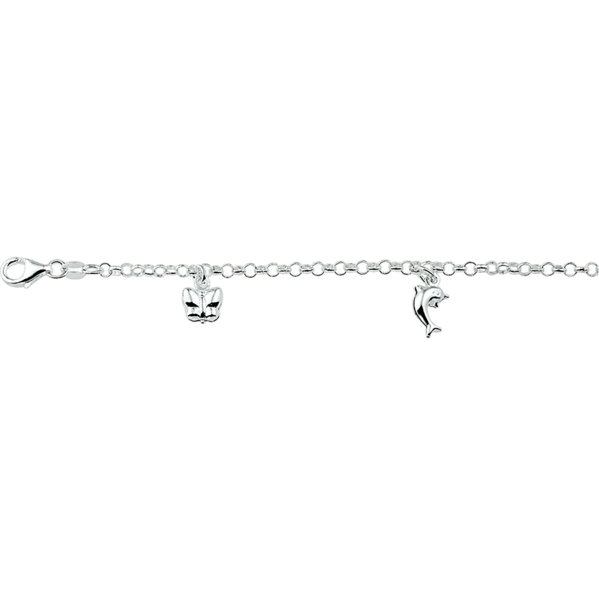 Fantasy Collection Armband diverse bedels 15 cm zilver