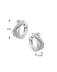 Zilver Gerhodineerd Klapoorringen Zirkonia 1322955 - PansiteNederland.nl
