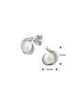 Zilver Gerhodineerd Oorknoppen Parel En Zirkonia 1323030 - PansiteNederland.nl