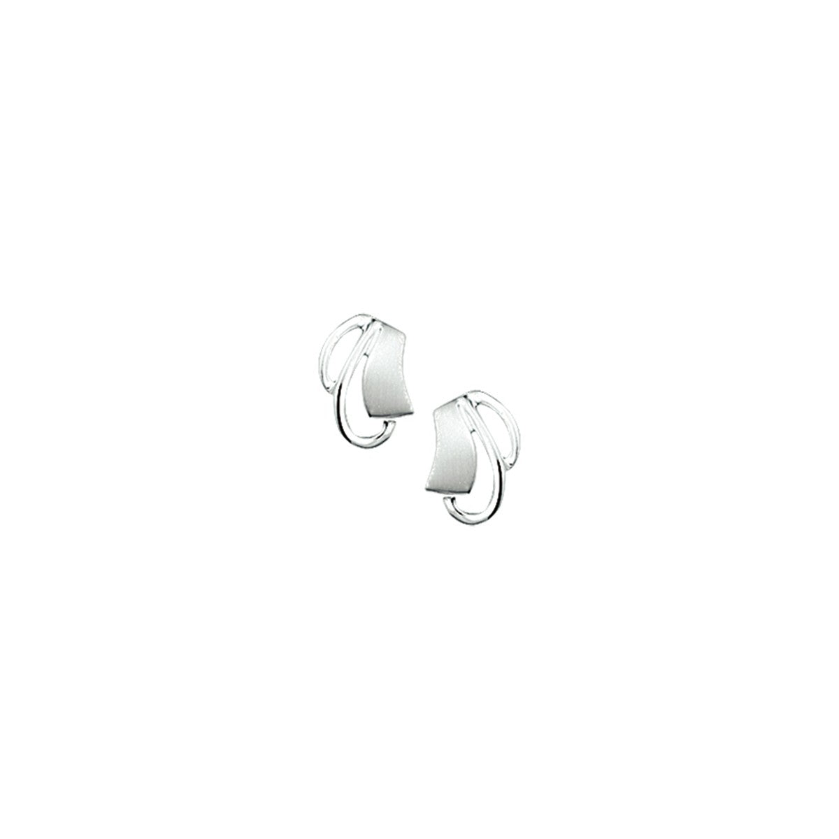 Fantasy Collection Oorbellen poli/mat zilver