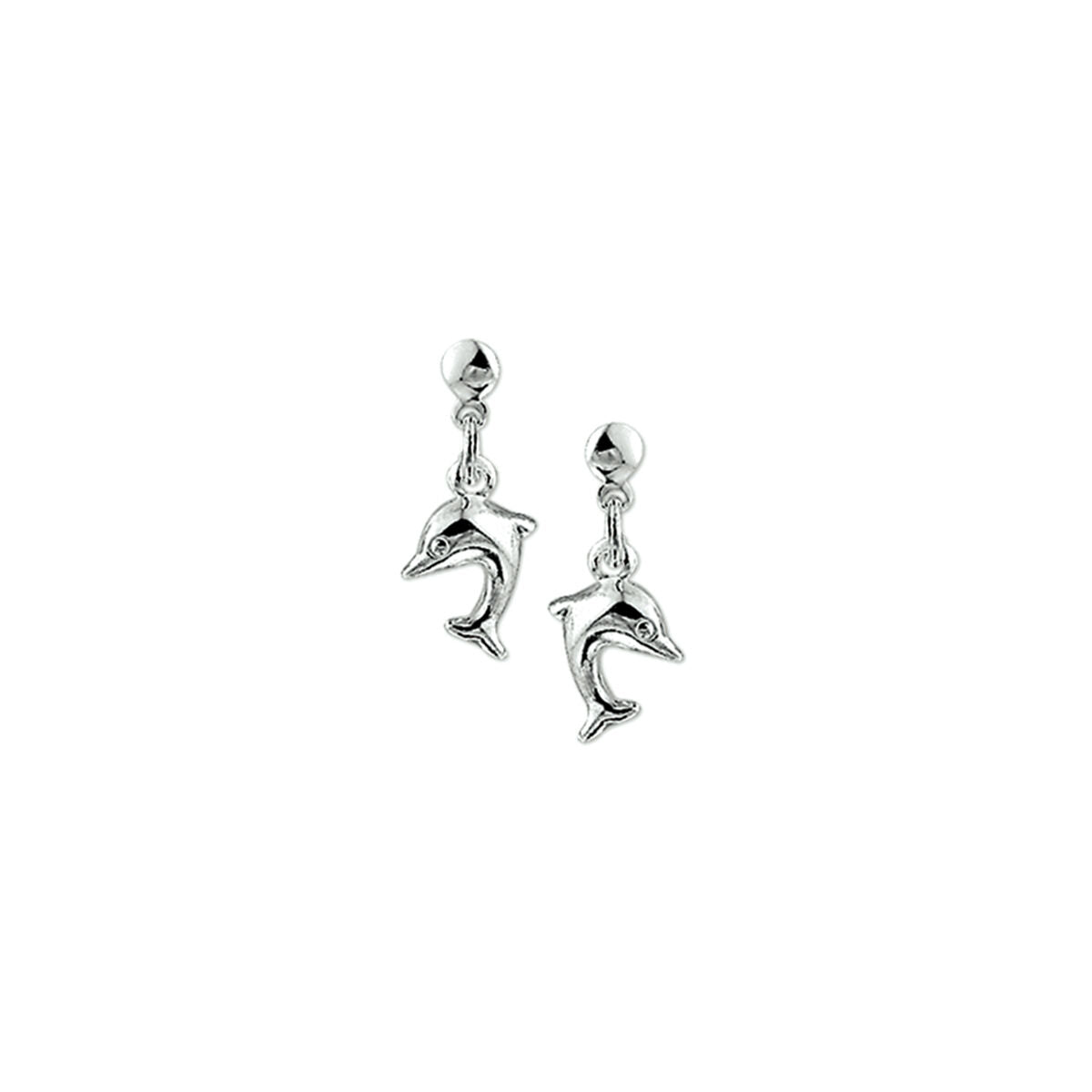 Fantasy Collection Hangende oorbellen dolfijn zilver