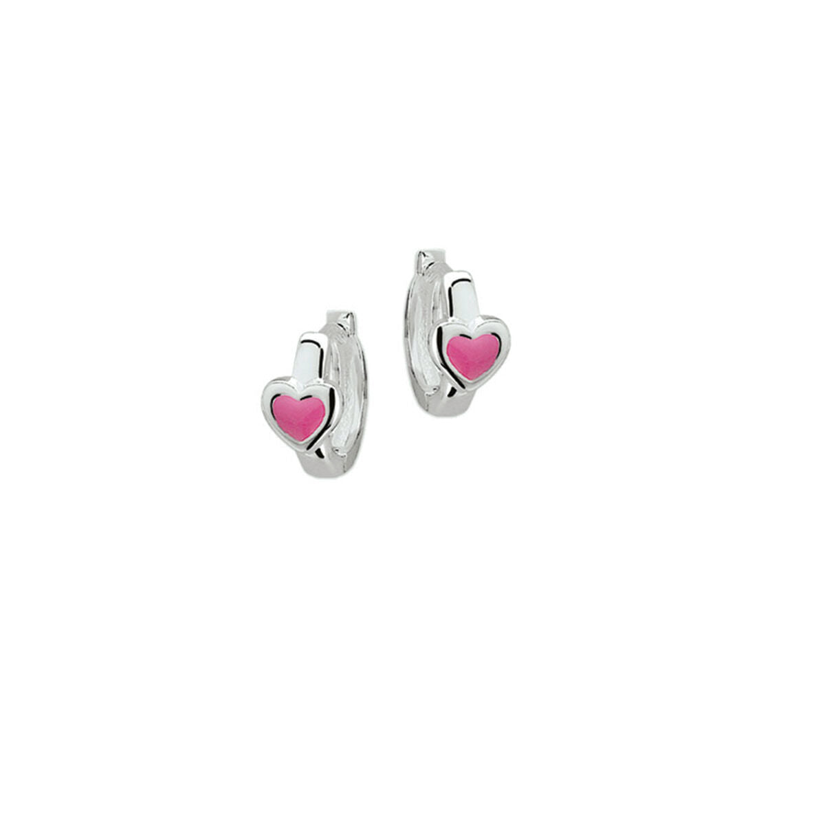 Fantasy Collection Oorbellen hart zilver