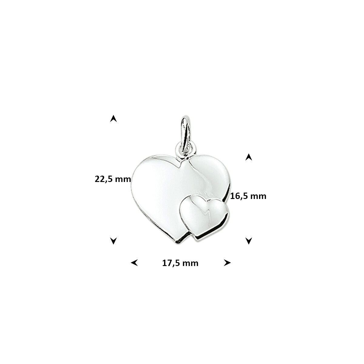 Hanger hart zilver