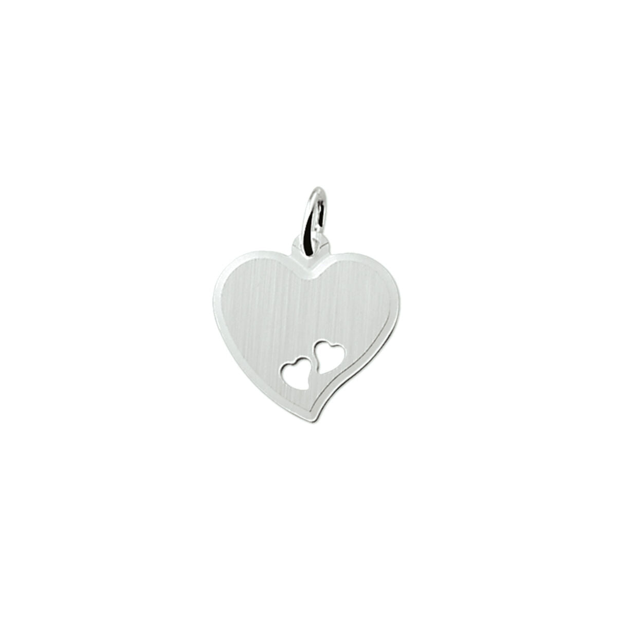 Fantasy Collection Graveerhartje gediamanteerd zilver hanger