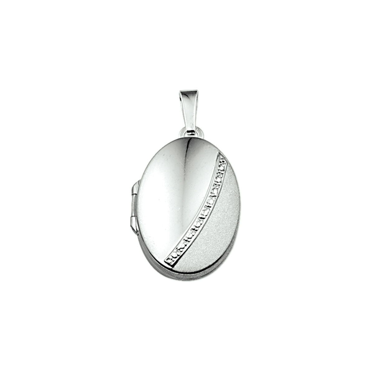 Fantasy Collection Medaillon poli/mat zilver hanger