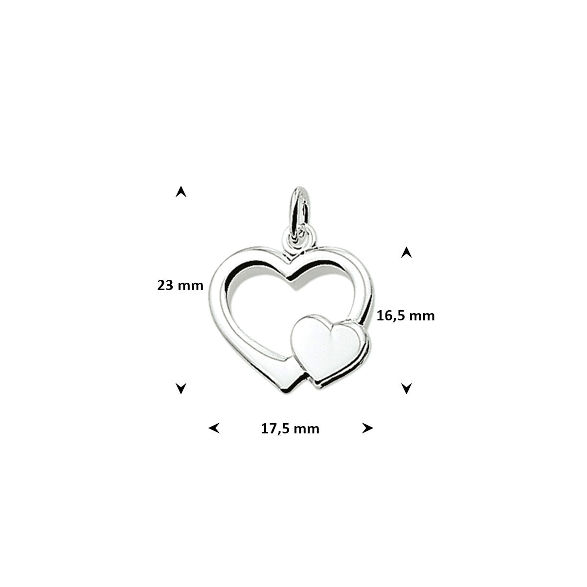 Hanger hart zilver
