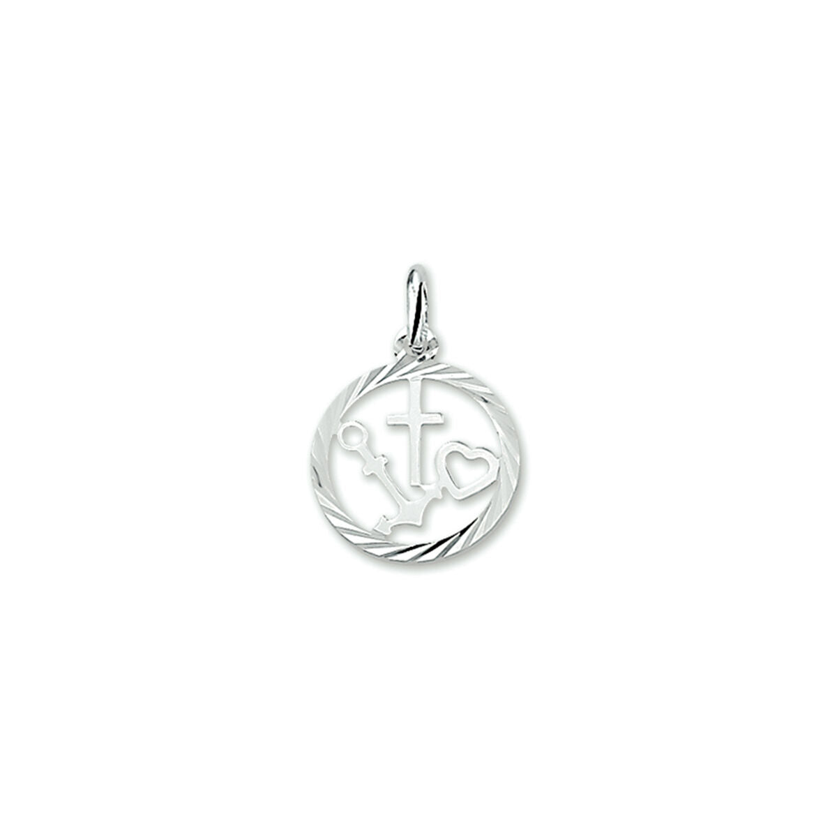 Fantasy Collection Hanger geloof, hoop en liefde gediamanteerd zilver - PSN1323417