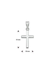zilver gerhodineerd hanger kruis 1323419 - PansiteNederland.nl
