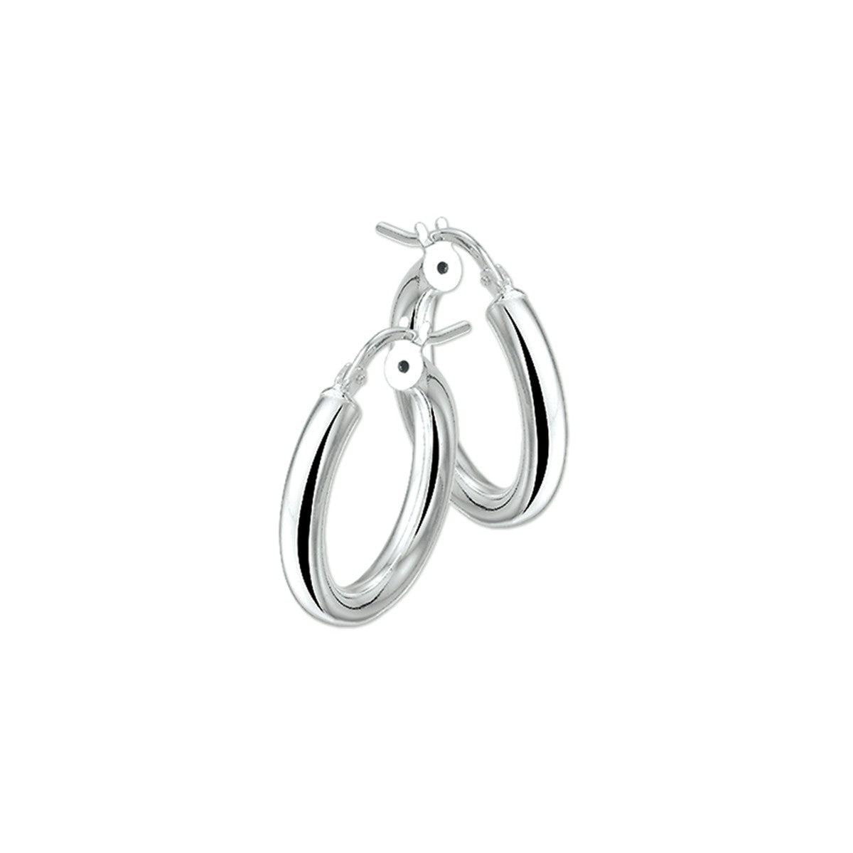Zilveren oorringen ronde buis - 1323596 - PansiteNederland.nl