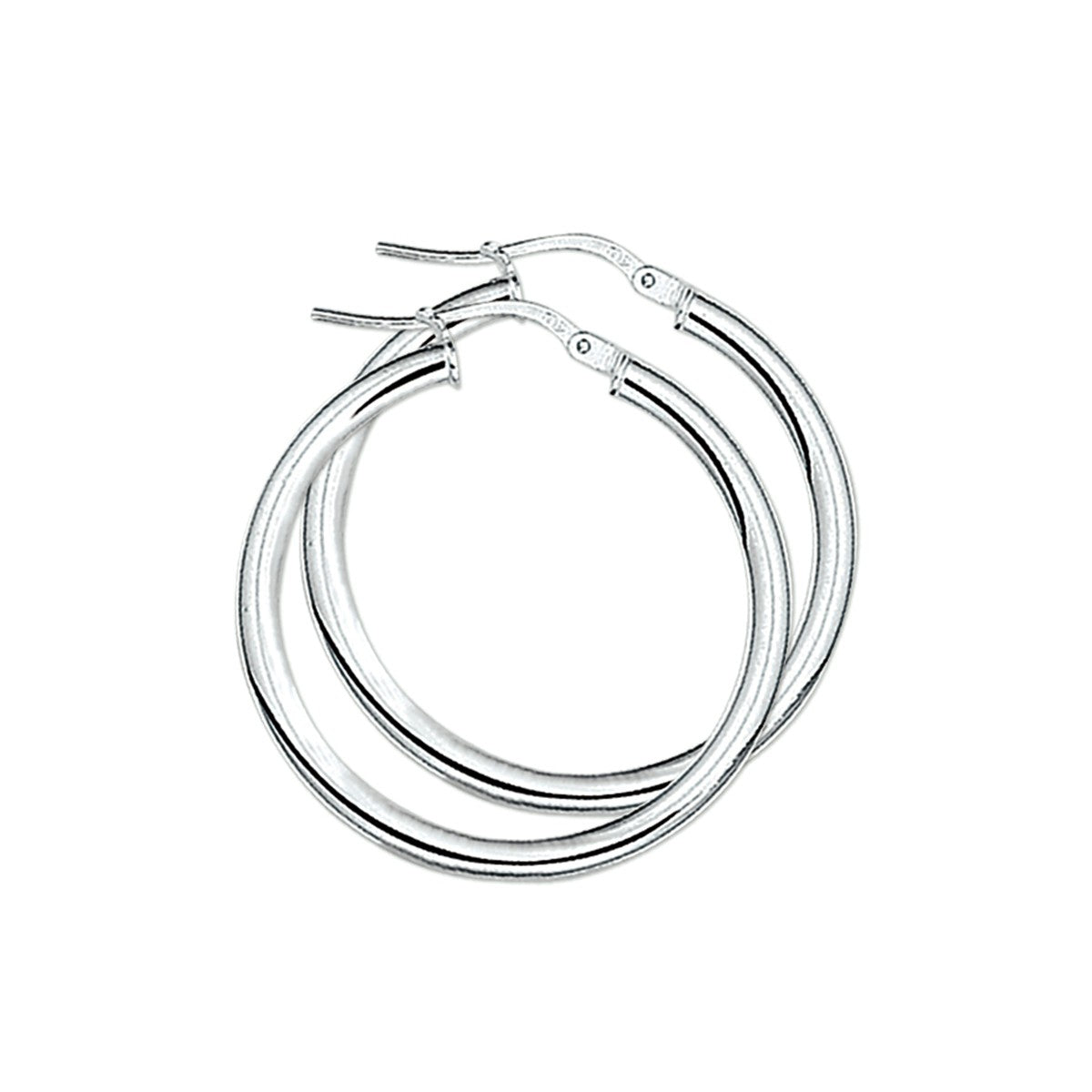 Zilveren oorringen ronde buis - 1323596 - PansiteNederland.nl