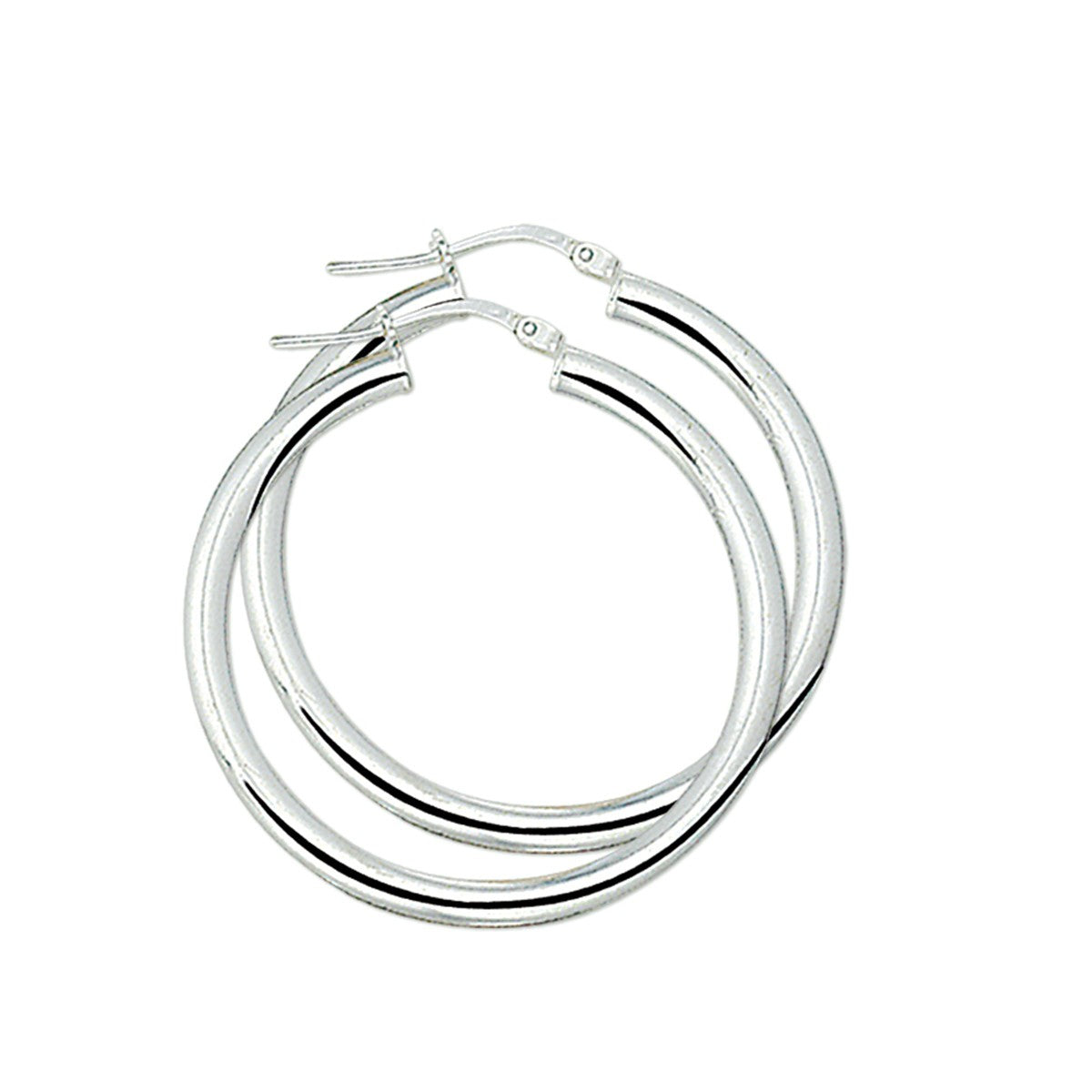 Zilveren oorringen ronde buis - 1323600 - PansiteNederland.nl