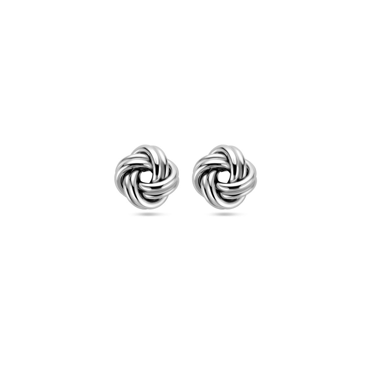 Fantasy Collection Oorbellen knoop 7 mm zilver