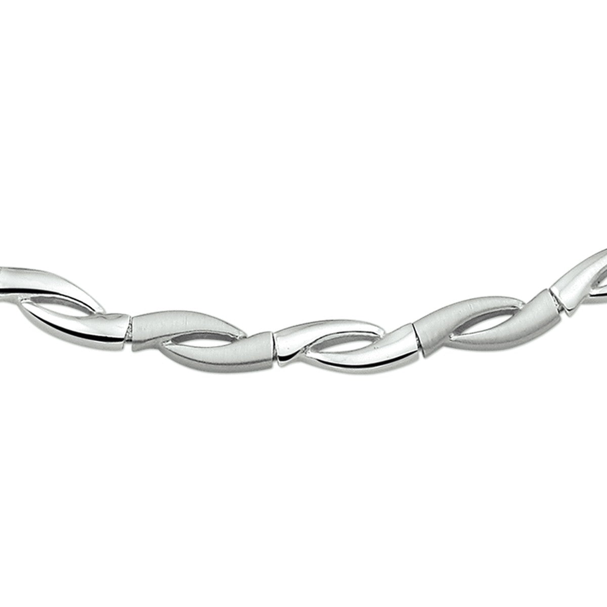 Fantasy Collection Collier poli/mat 6,0 mm 45 cm zilver
