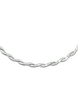 zilver gerhodineerd collier poli/mat 6,0 mm 45 cm 1323885 - PansiteNederland.nl