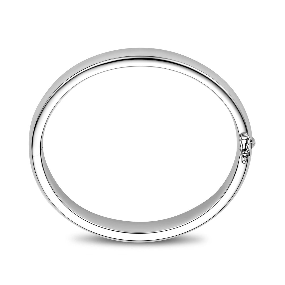 Bangle scharnier 10 mm bolle buis zilver
