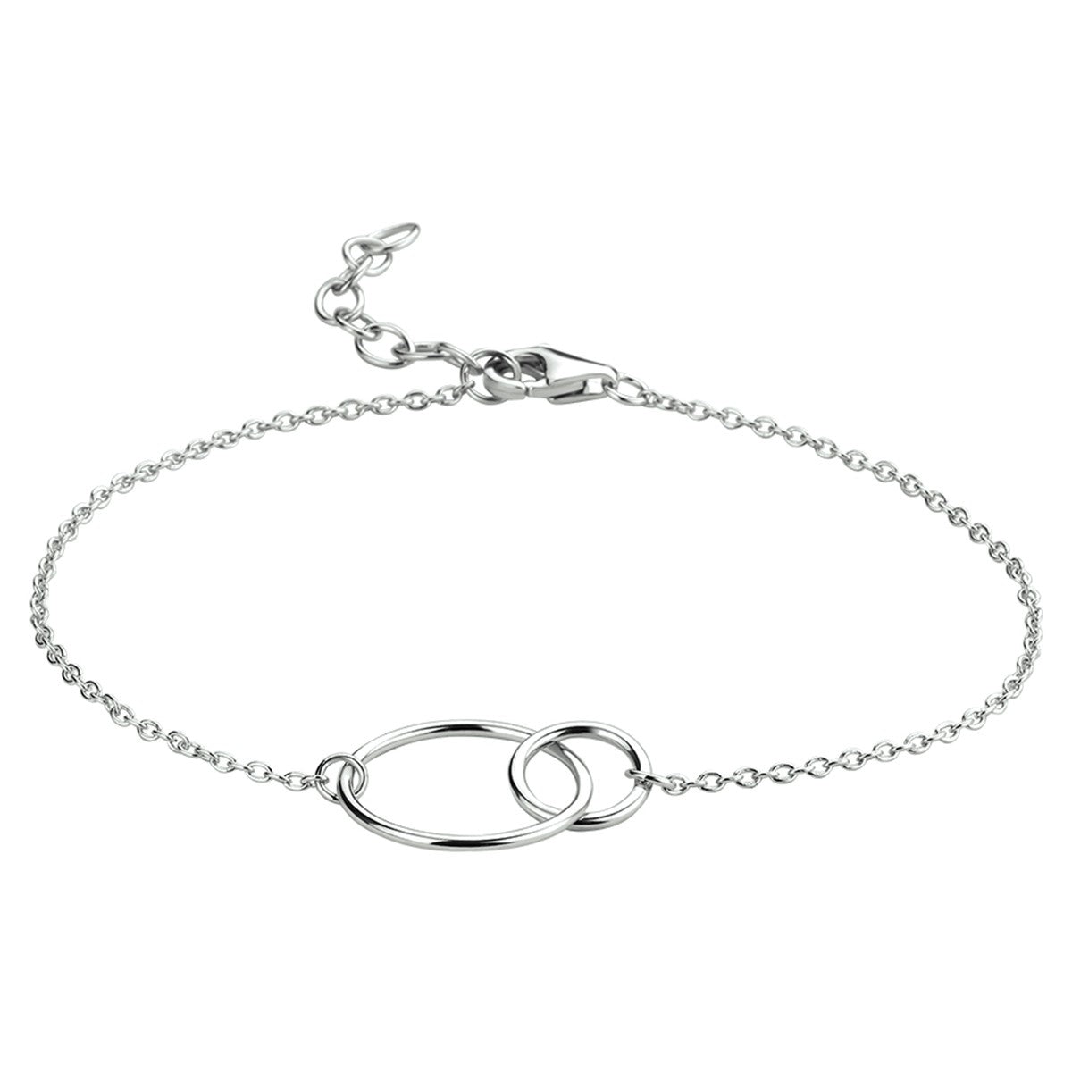 Fantasy Collection Armband rondjes 16 + 2,5 cm zilver