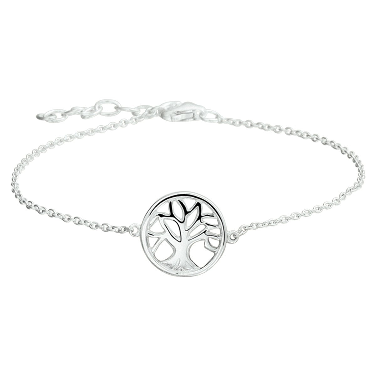 Fantasy Collection Armband levensboom 15,5 + 2,5 cm zilver
