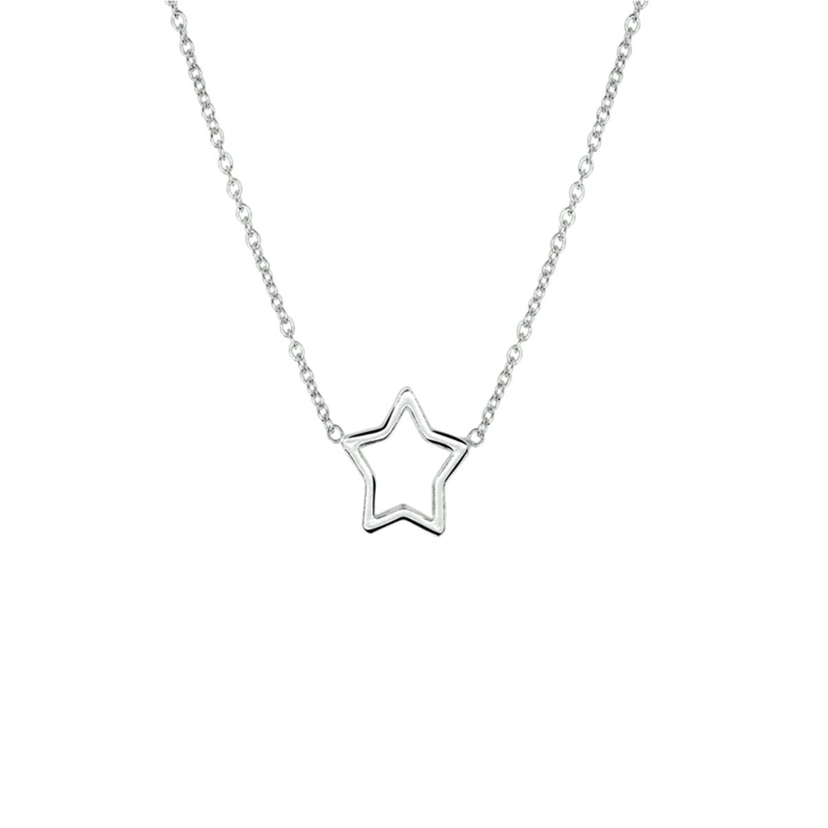 Fantasy Collection Collier ster 41 + 5 cm zilver