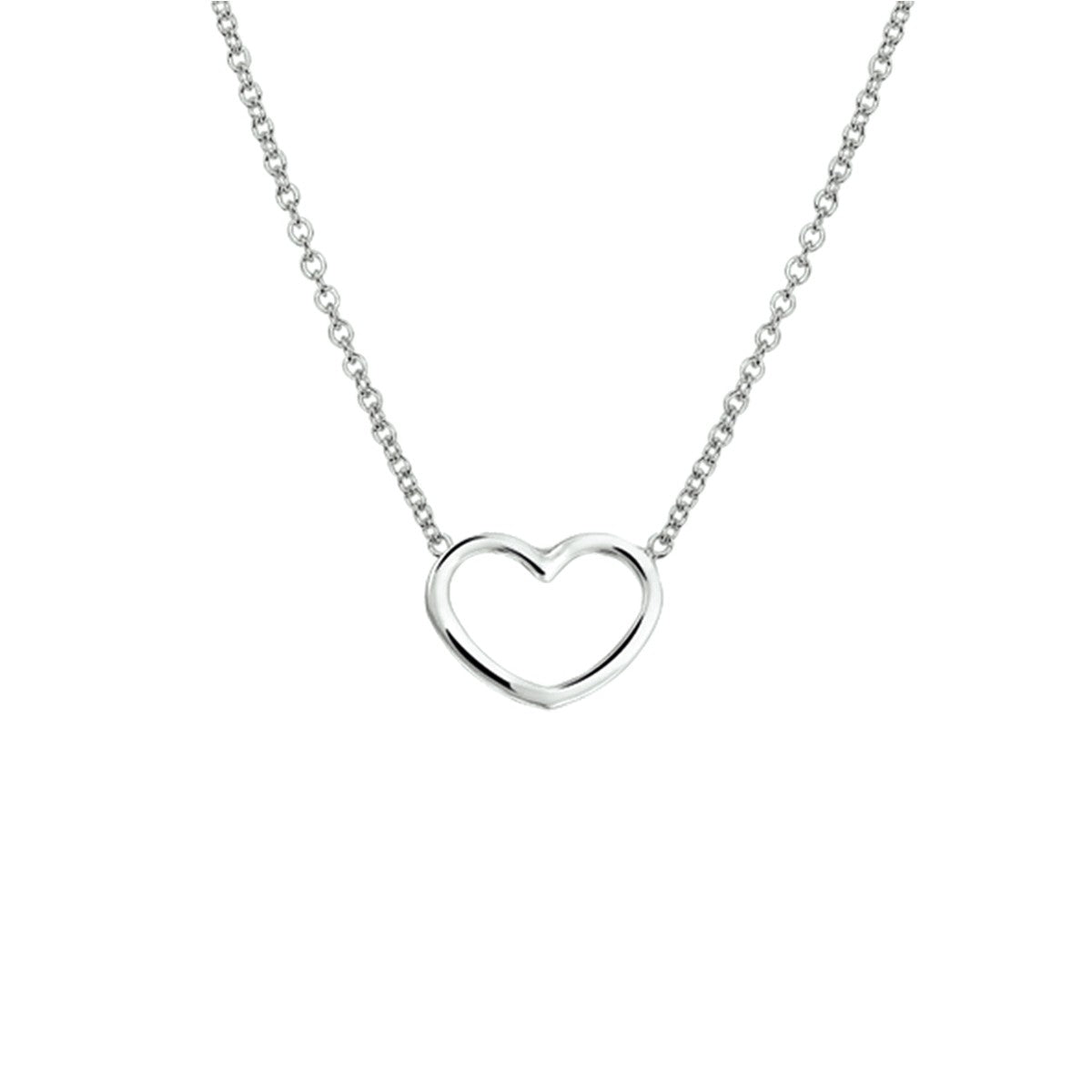 Fantasy Collection Collier hart 41 + 5 cm zilver