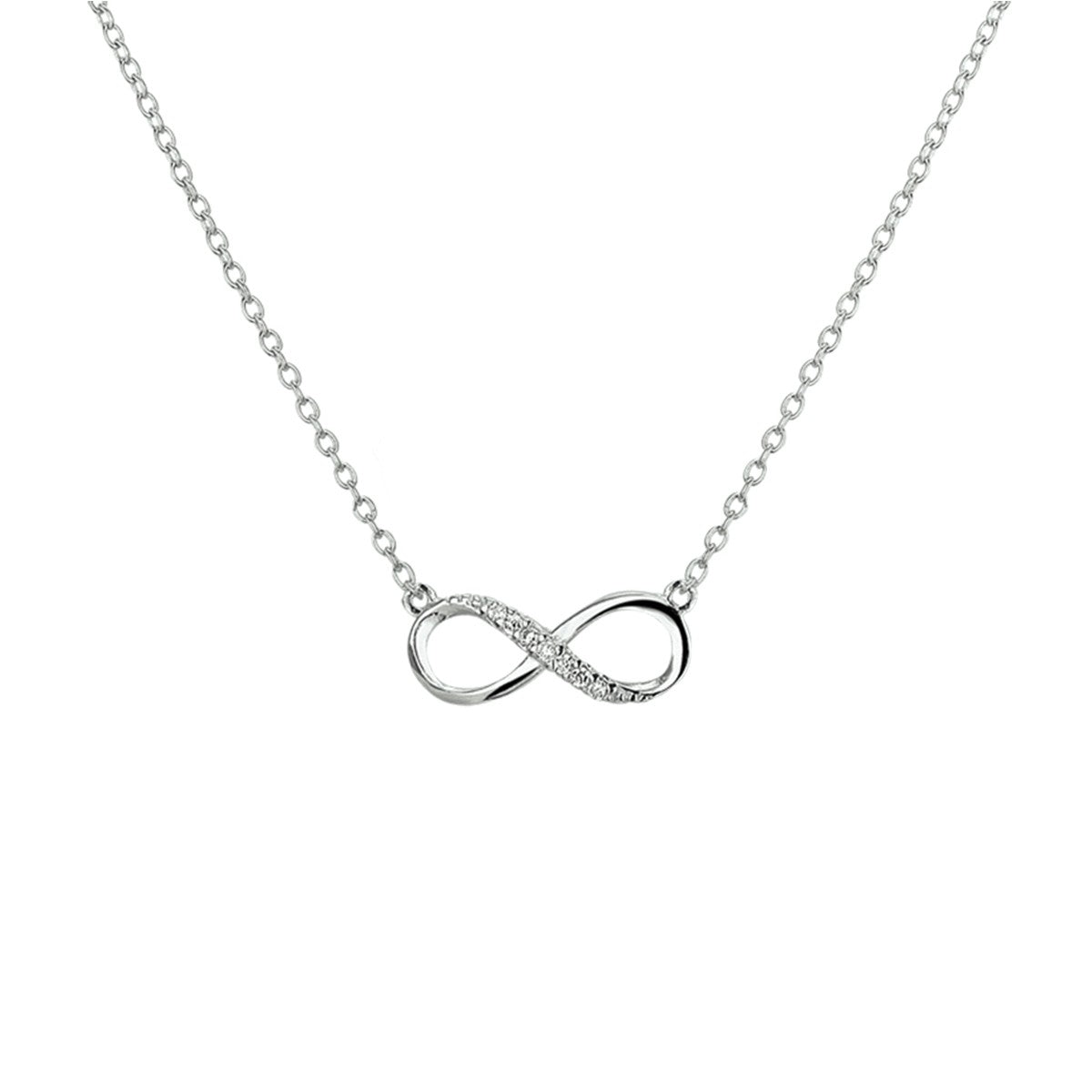 Fantasy Collection Collier infinity zirkonia 36 + 4 cm zilver