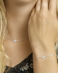 zilver gerhodineerd collier kruis 40 + 5 cm 1324419 - PansiteNederland.nl
