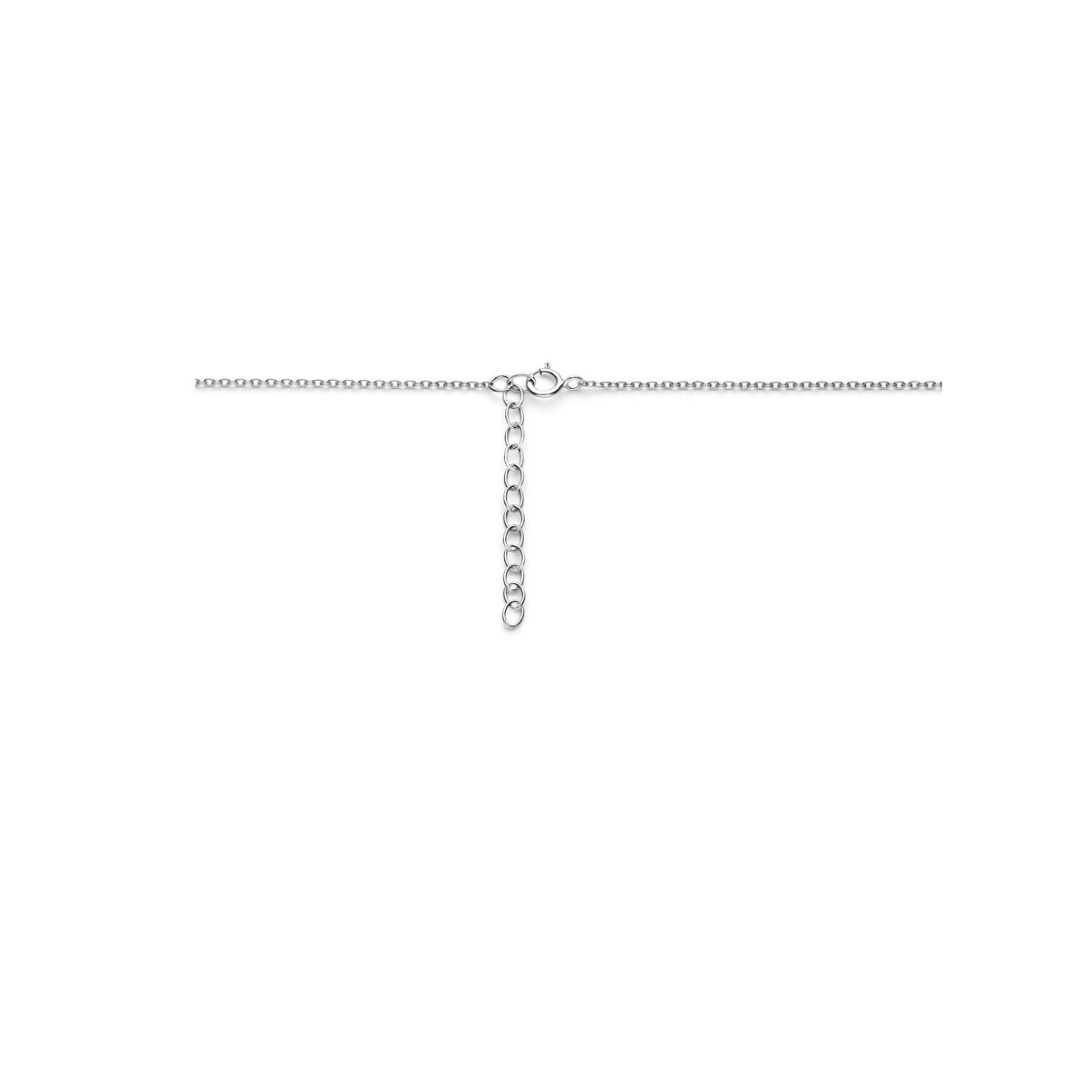 Fantasy Collection Collier klavertje 41 + 4 cm zilver