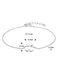 Zilver Gerhodineerd Armband Klaver 17 + 3 Cm 1324422 - PansiteNederland.nl