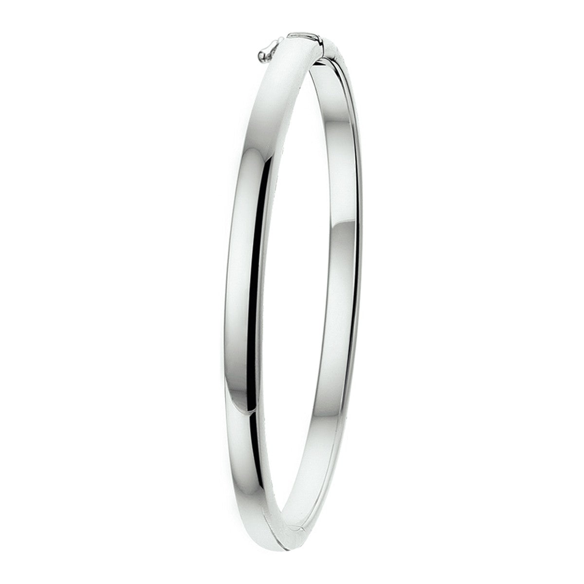 Fantasy Collection Bangle scharnier 4 mm bolle buis zilver